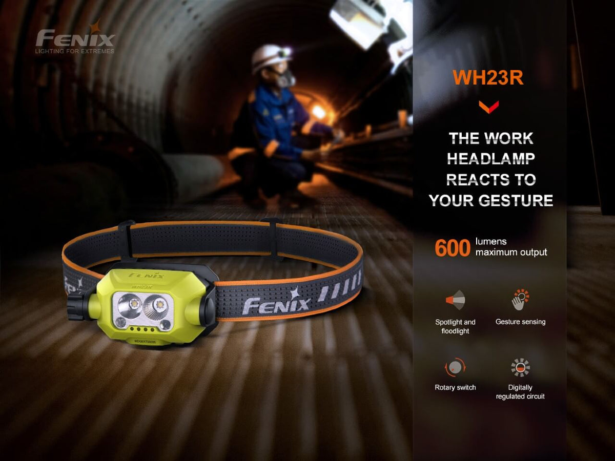 Fenix WH23R Gesture Sensing Industrial LED Headlamp - Get Tight Gear