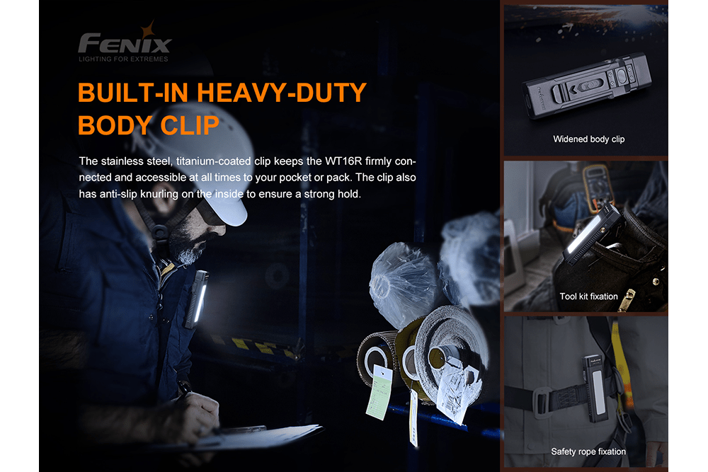 Fenix WT16R Rechargeable Work Light - Get Tight Gear