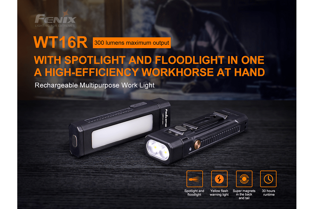 Fenix WT16R Rechargeable Work Light - Get Tight Gear
