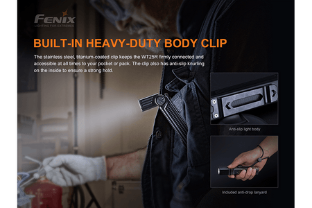 Fenix WT25R Adjustable Head LED Flashlight - 1000 Lumens - Get Tight Gear
