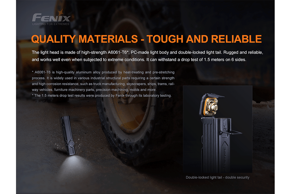 Fenix WT25R Adjustable Head LED Flashlight - 1000 Lumens - Get Tight Gear