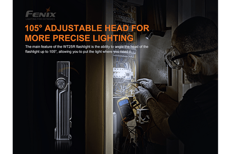 Fenix WT25R Adjustable Head LED Flashlight - 1000 Lumens - Get Tight Gear