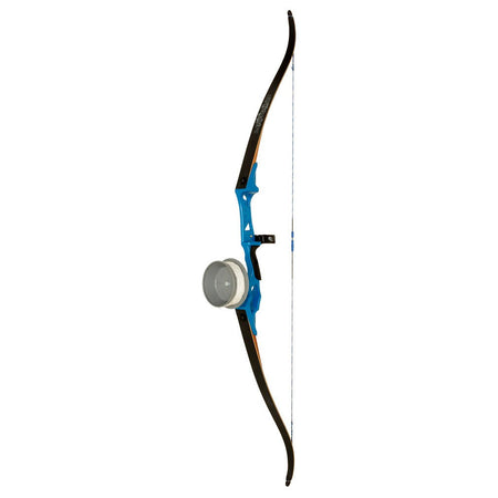 Fin Finder Bank Runner Bowfishing Recurve Package with Drum Reel Package Blue 58 in. 35 lbs. RH - Get Tight Gear
