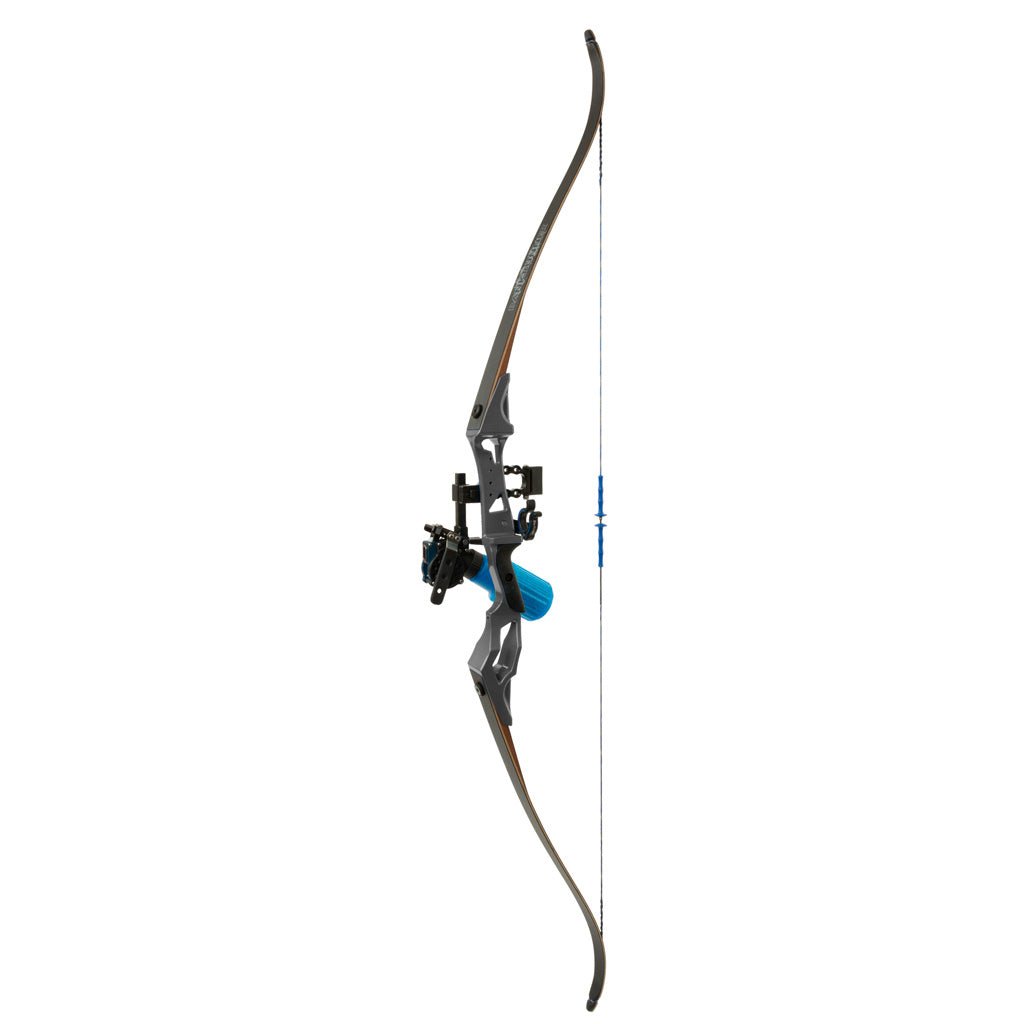 Fin Finder Bank Runner Bowfishing Recurve Package with Winch Pro Bowfishing Reel Black 35 lbs. RH - Get Tight Gear