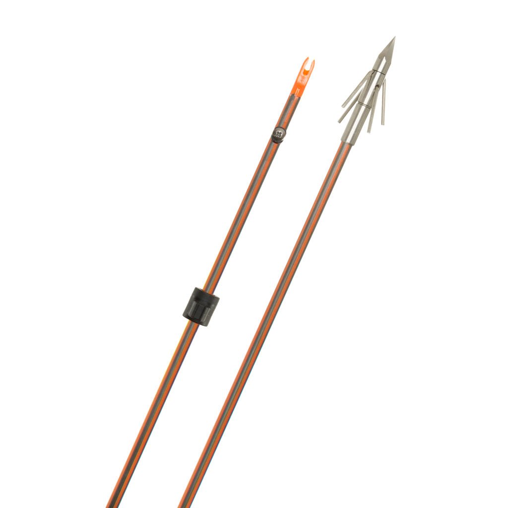 Fin Finder Hydro Carbon IL Bowfishing Arrow with Big Head Xtreme Point - Get Tight Gear