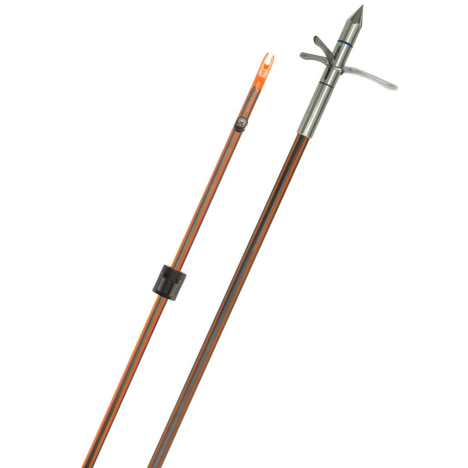 Fin Finder Hydro Carbon IL Bowfishing Arrow with Kraken 3 Barb Point - Get Tight Gear