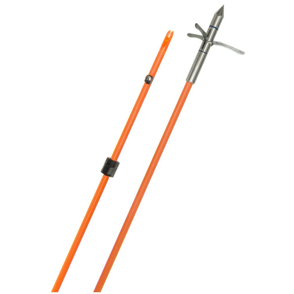 Fin Finder Raider Pro Bowfishing Arrow Orange with Kraken 3 Barb Point - Get Tight Gear