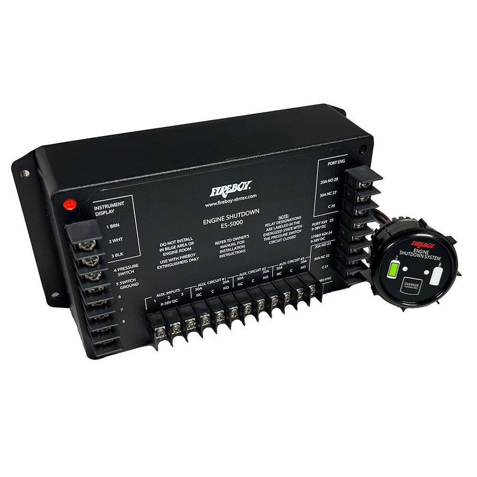Fireboy - Xintex Engine Shutdown - 5 Circuit w/20A Relays - Round Display - Get Tight Gear