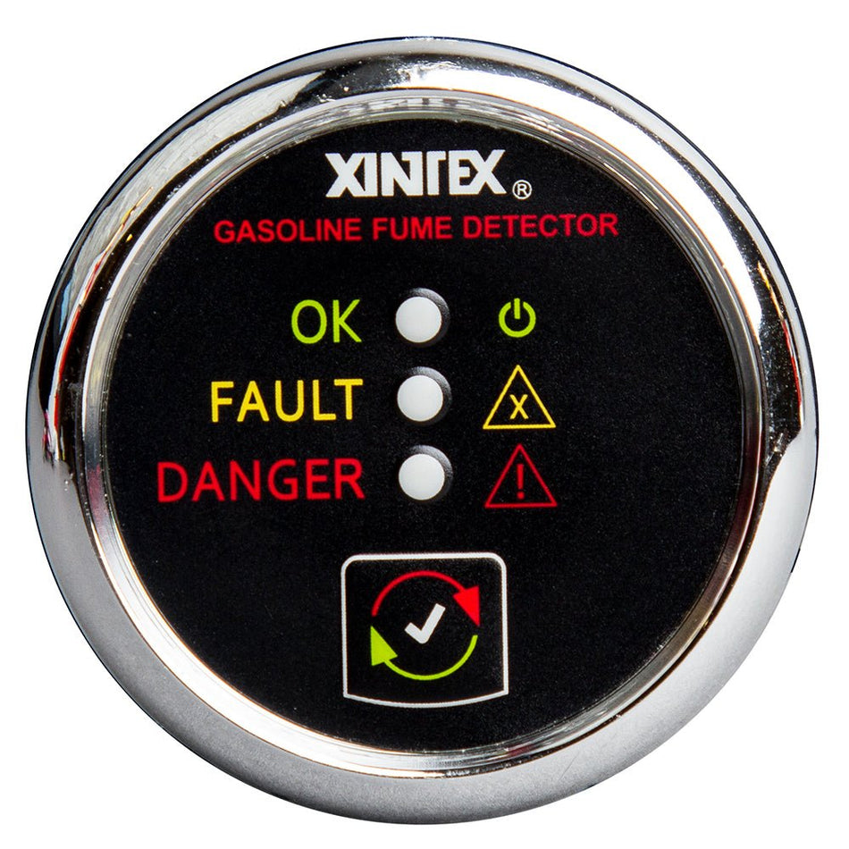 Fireboy - Xintex Gasoline Fume Detector - Chrome Bezel - 12/24V - Get Tight Gear