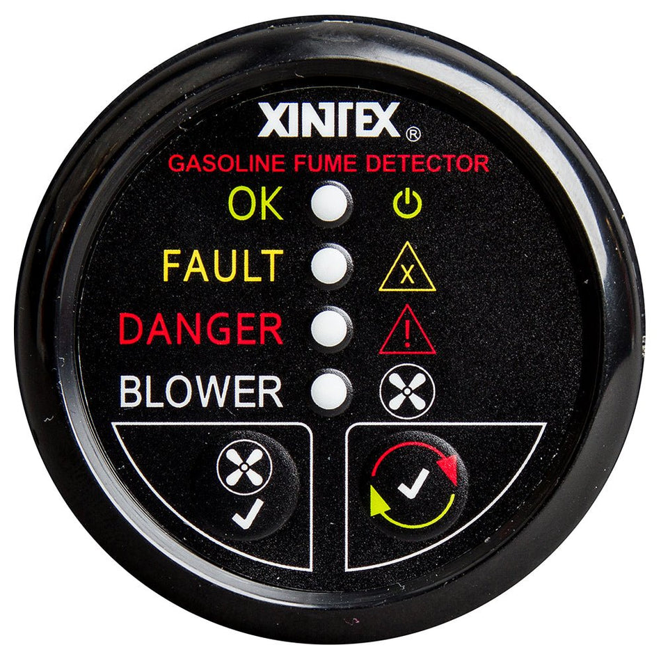 Fireboy - Xintex Gasoline Fume Detector w/Blower Control - Black Bezel - 12V - Get Tight Gear