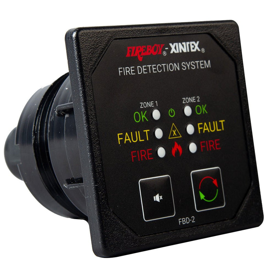 Fireboy - Xintex Two Zone Detection & Alarm Panel - 2 - 5/8" Display - 12/24V DC - Get Tight Gear