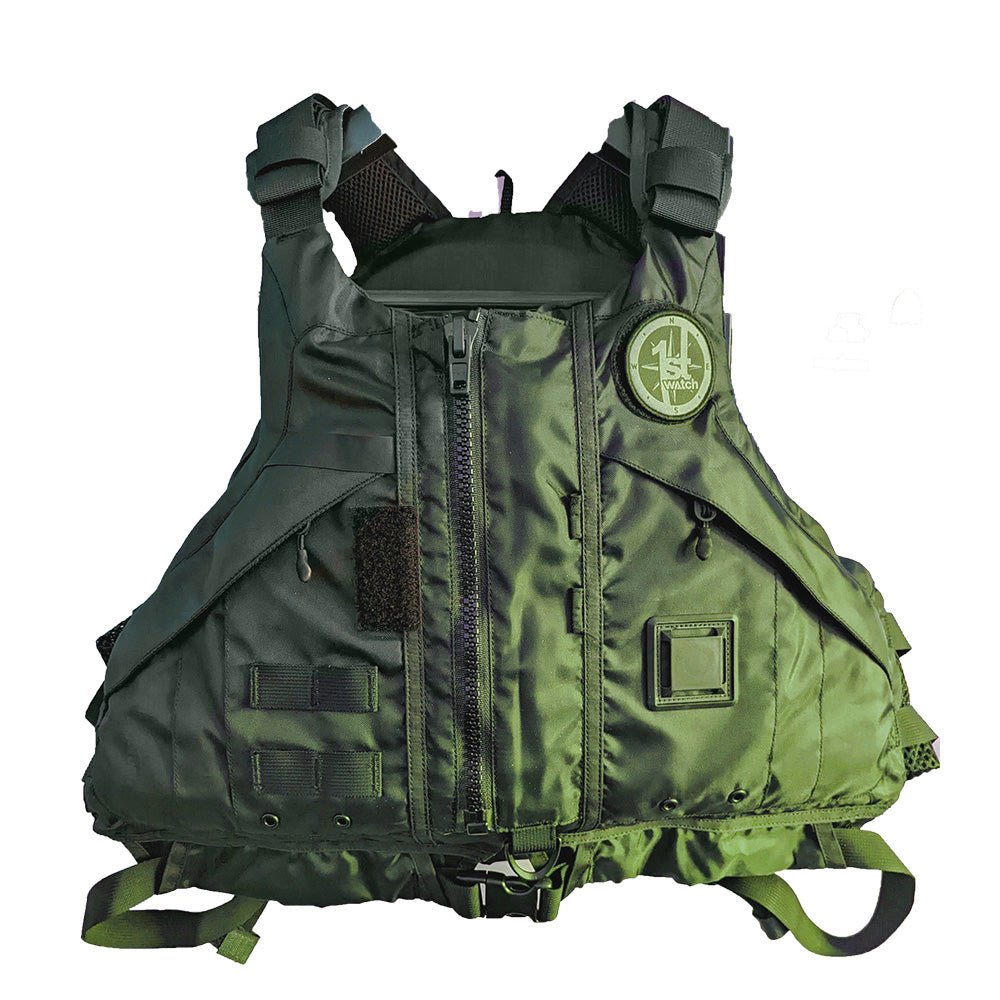 First Watch AV - 1000 Kayak Style Duty PFD - Green - M/L - Get Tight Gear