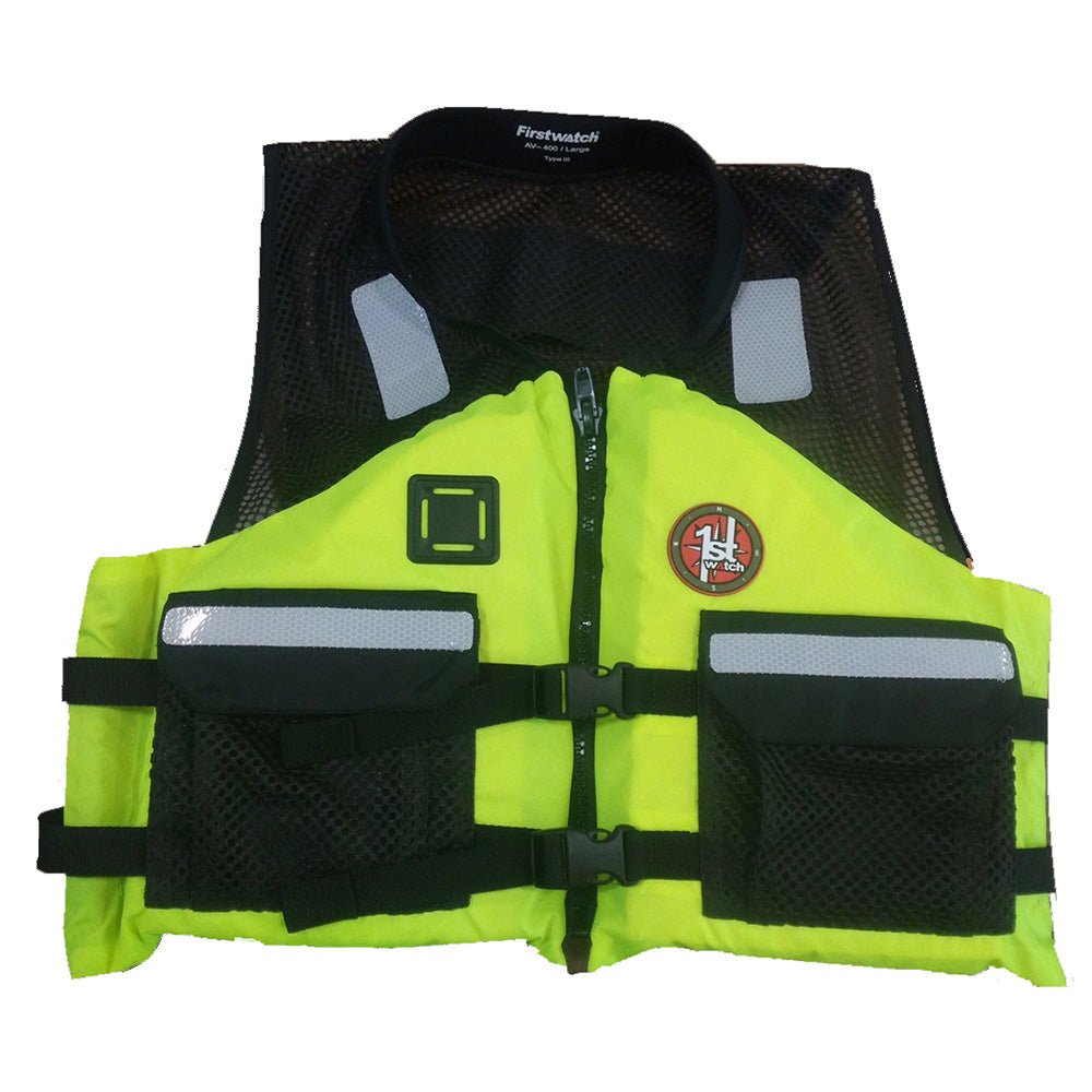 First Watch AV - 5001 Crew Vest - Hi - Vis Yellow - 2XL/3XL - Get Tight Gear
