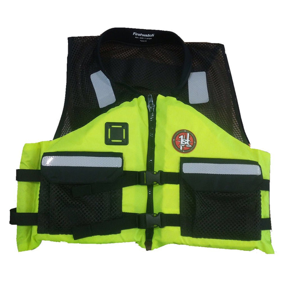 First Watch AV - 5001 Crew Vest - Hi - Vis Yellow - Small to Medium - Get Tight Gear