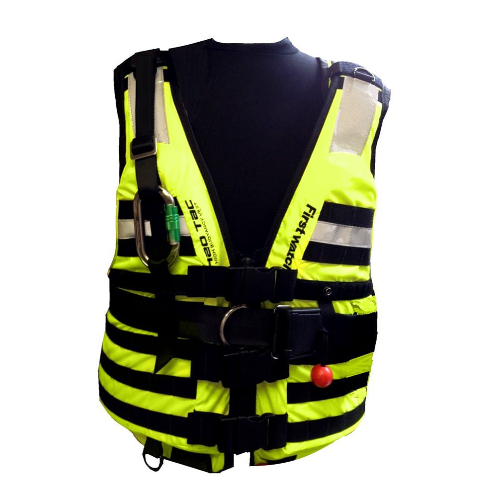 First Watch HBV - 100 High Buoyancy Rescue Vest - Hi - Vis Yellow - XL to 3XL - Get Tight Gear