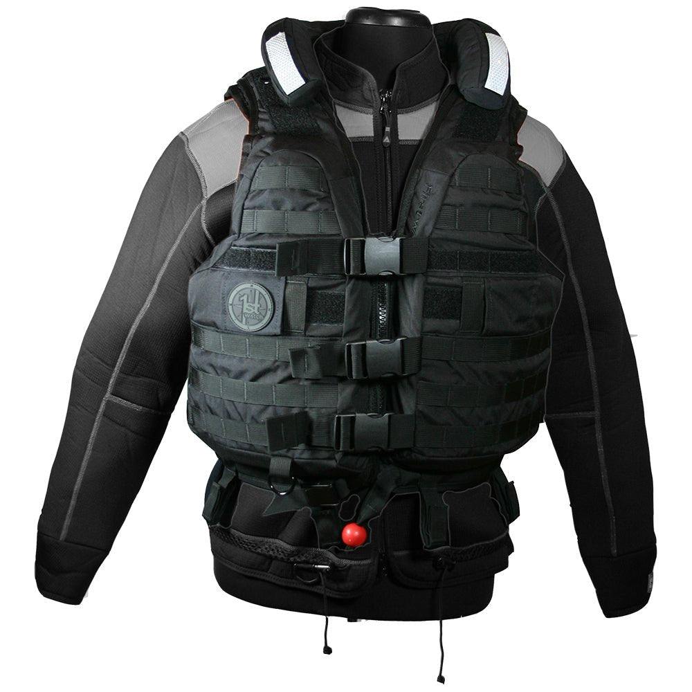 First Watch HBV - 100 High Buoyancy Tactical Vest - Black - XL to 3XL - Get Tight Gear