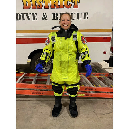 First Watch RS - 1005 Ice Rescue Suit - Hi - Vis Yellow - S/M (Built to Fit 46 - 58) - Get Tight Gear