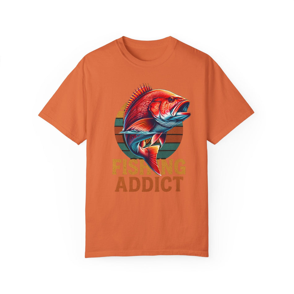 Fishing Addict Unisex Garment - Dyed T-Shirt - Perfect for Fishing Enthusiasts - Get Tight Gear