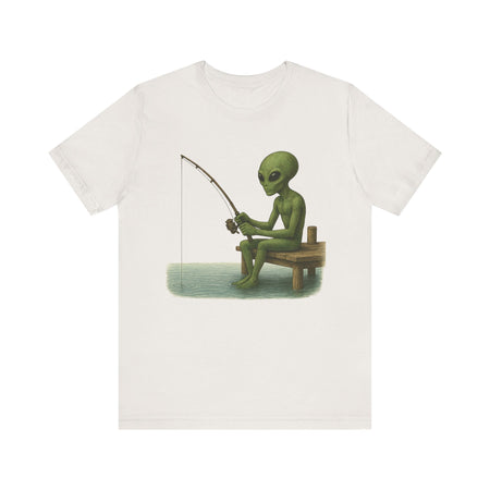 Fishing Alien Unisex Short Sleeve Tee - Fun Graphic T-Shirt for Casual Wear - Get Tight Gear