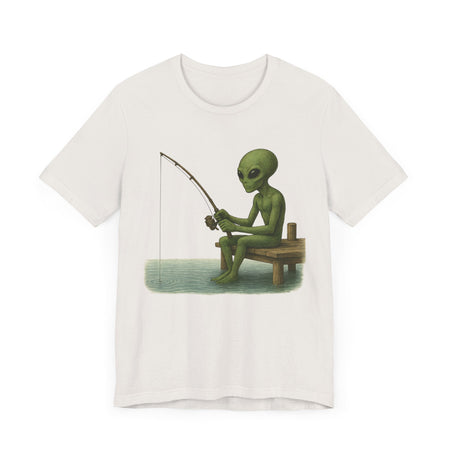 Fishing Alien Unisex Short Sleeve Tee - Fun Graphic T-Shirt for Casual Wear - Get Tight Gear