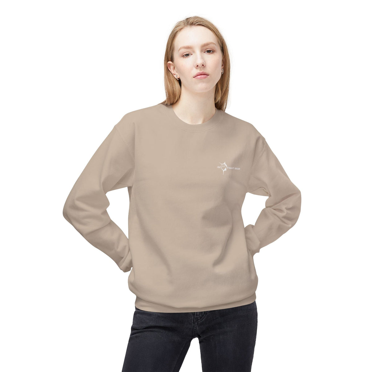 Fishing Enthusiast Crewneck Sweatshirt - 'Born to Fish, Forced to Work' - Get Tight Gear
