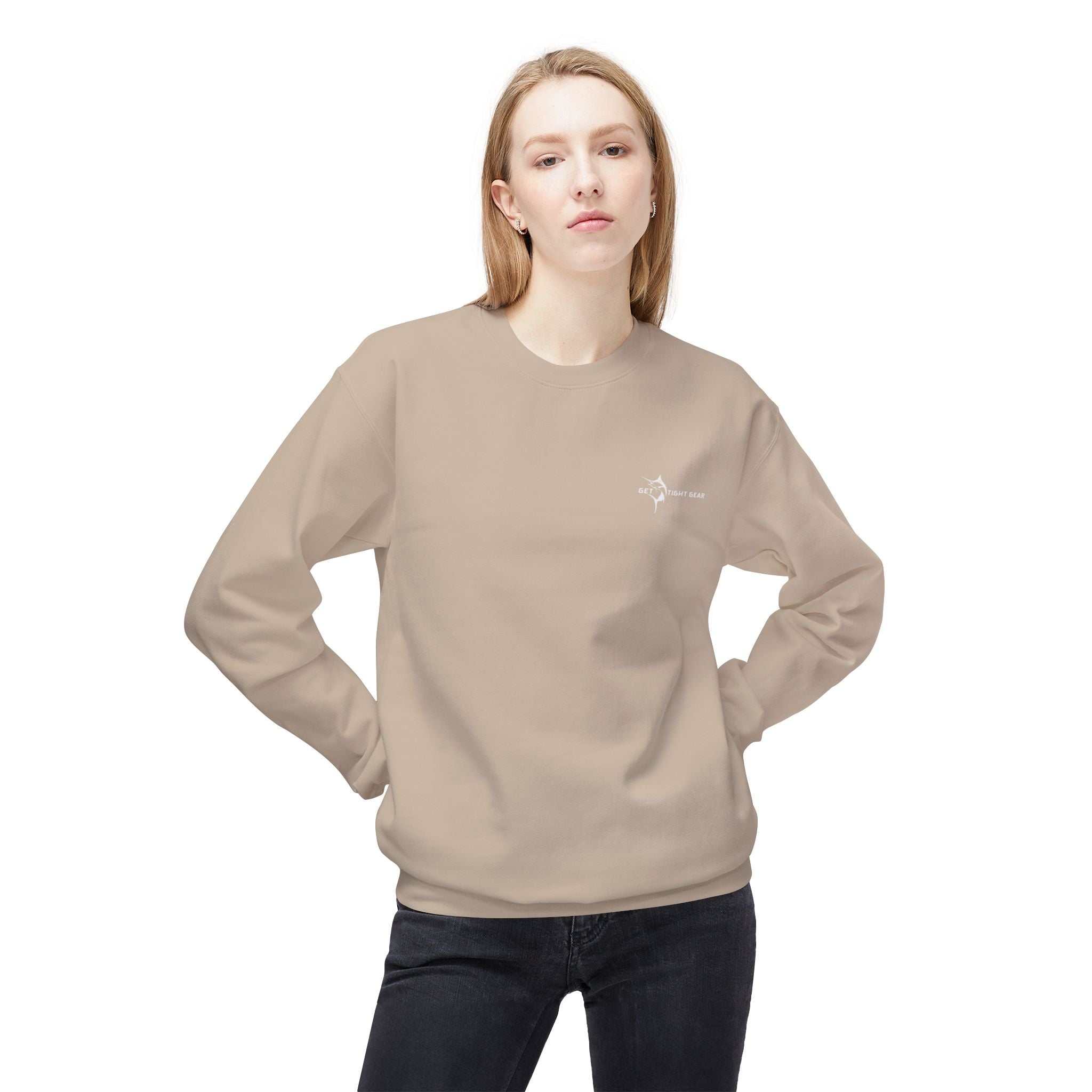 Fishing Enthusiast Crewneck Sweatshirt - 'Born to Fish, Forced to Work' - Get Tight Gear