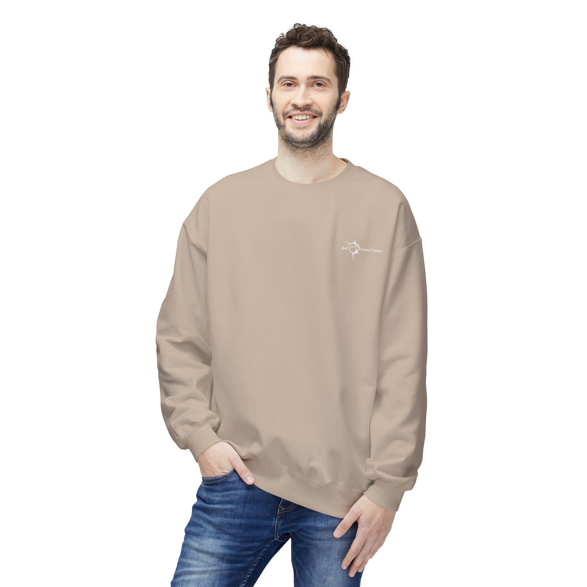 Fishing Enthusiast Crewneck Sweatshirt - 'Born to Fish, Forced to Work' - Get Tight Gear