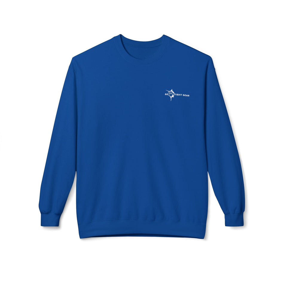 Fishing Enthusiast Crewneck Sweatshirt - 'Born to Fish, Forced to Work' - Get Tight Gear