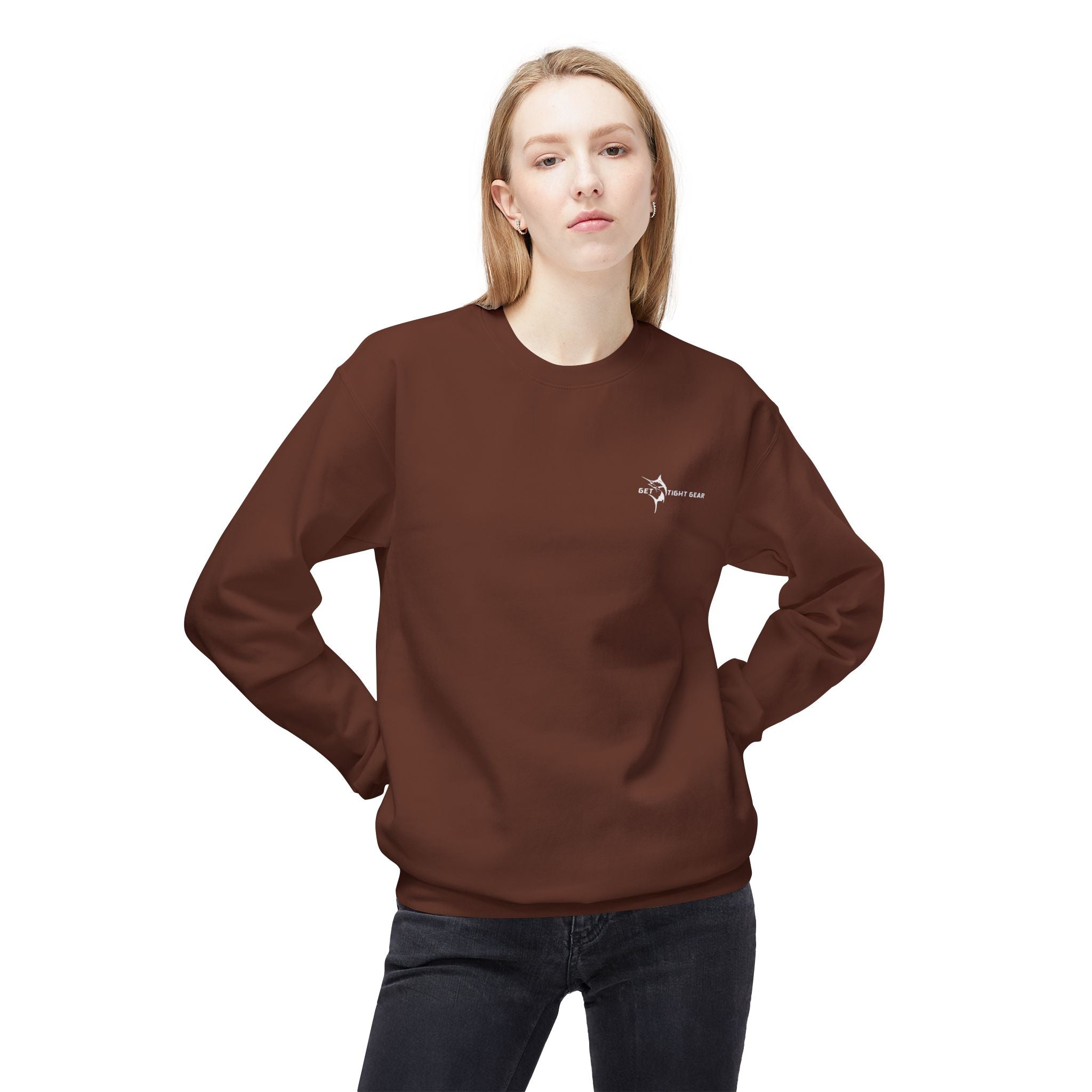 Fishing Enthusiast Crewneck Sweatshirt - 'Born to Fish, Forced to Work' - Get Tight Gear