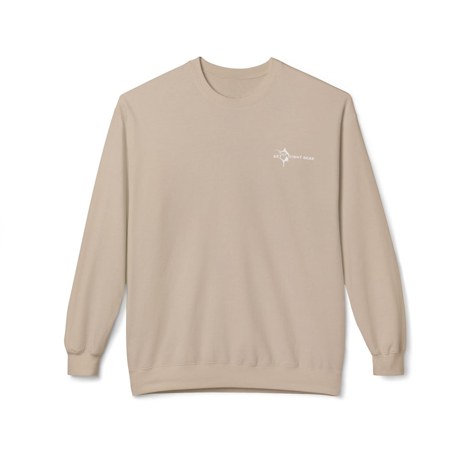 Fishing Enthusiast Crewneck Sweatshirt - 'Born to Fish, Forced to Work' - Get Tight Gear