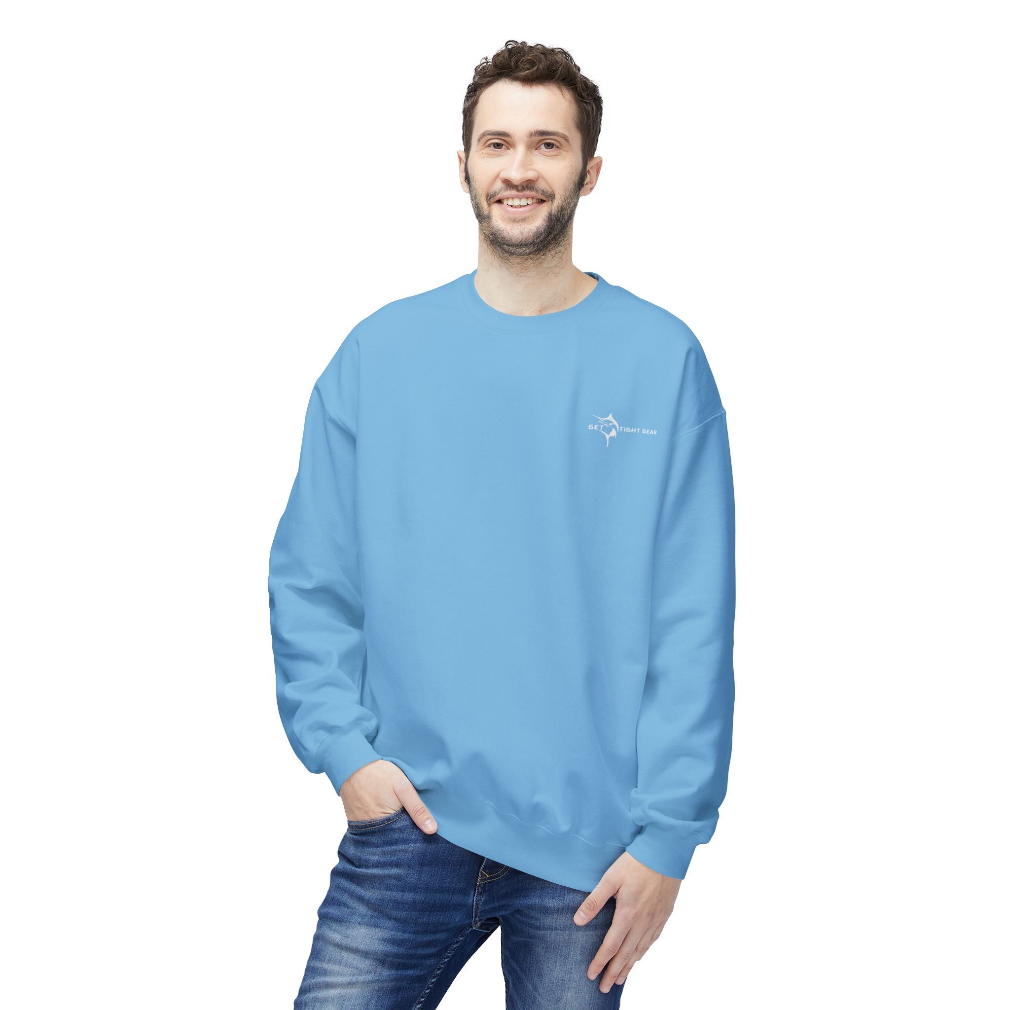 Fishing Enthusiast Crewneck Sweatshirt - 'Born to Fish, Forced to Work' - Get Tight Gear