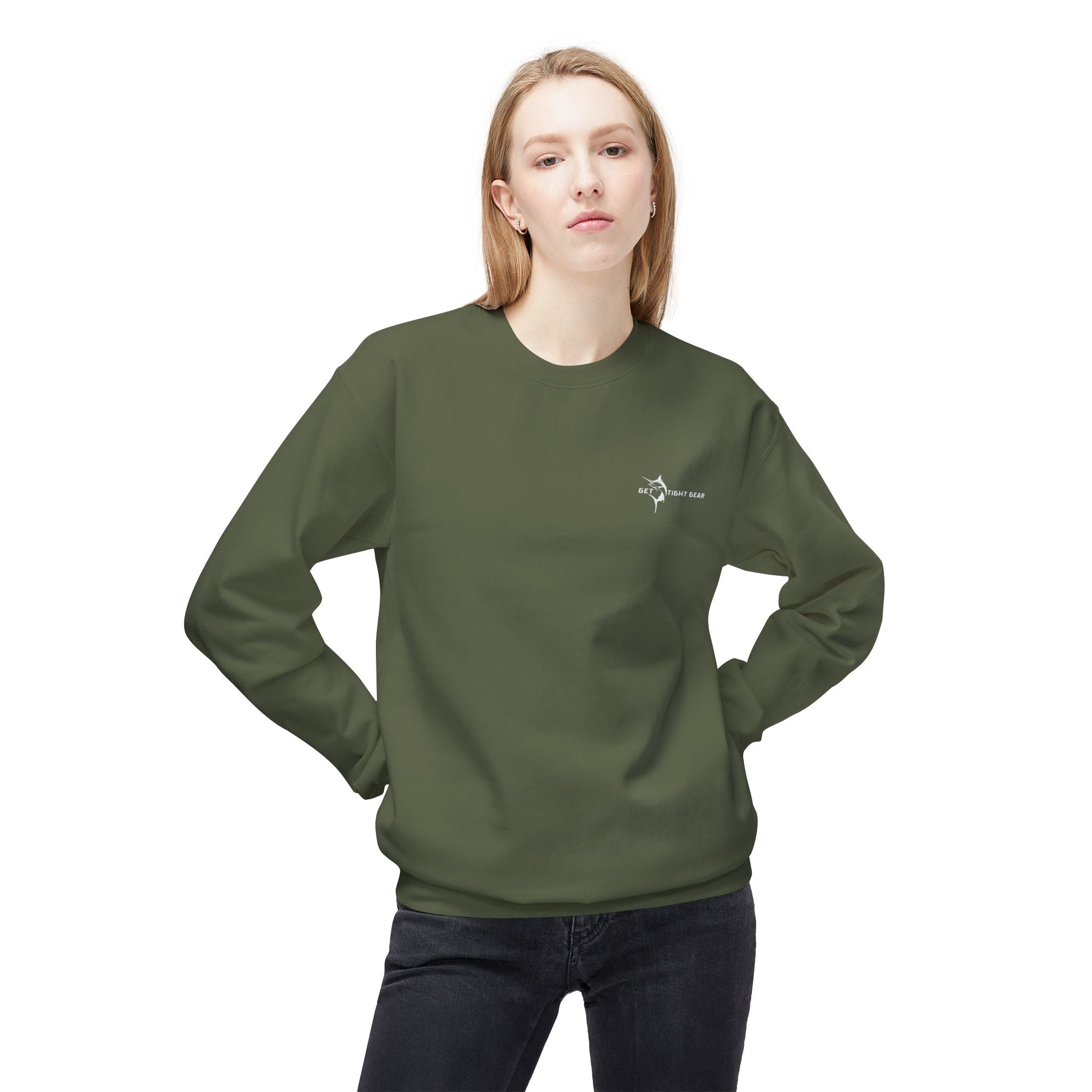 Fishing Enthusiast Crewneck Sweatshirt - 'Born to Fish, Forced to Work' - Get Tight Gear