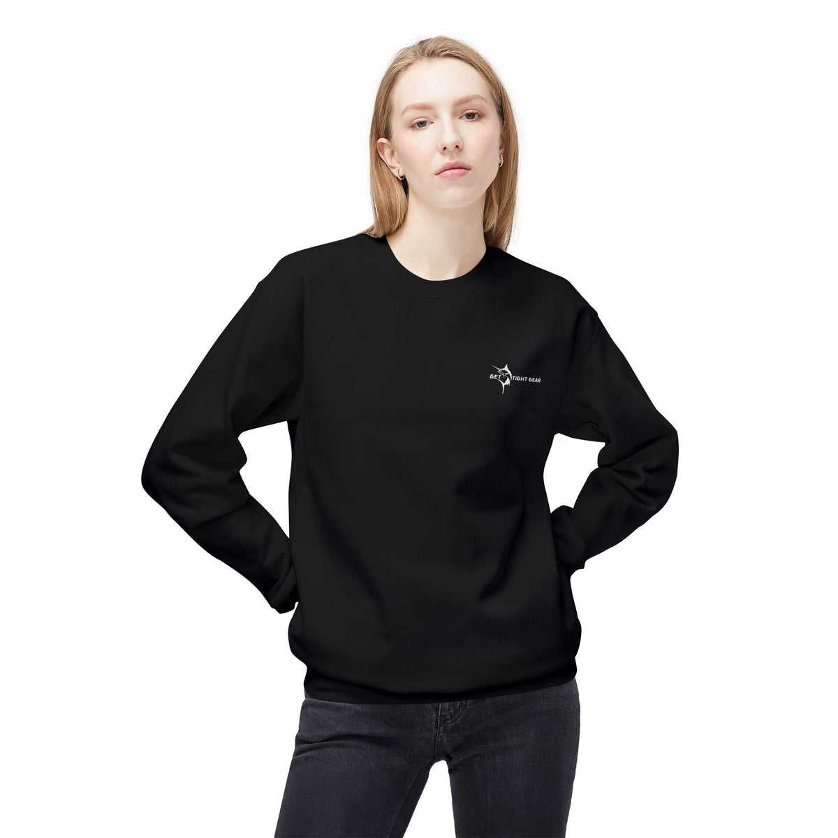 Fishing Enthusiast Crewneck Sweatshirt - 'Born to Fish, Forced to Work' - Get Tight Gear