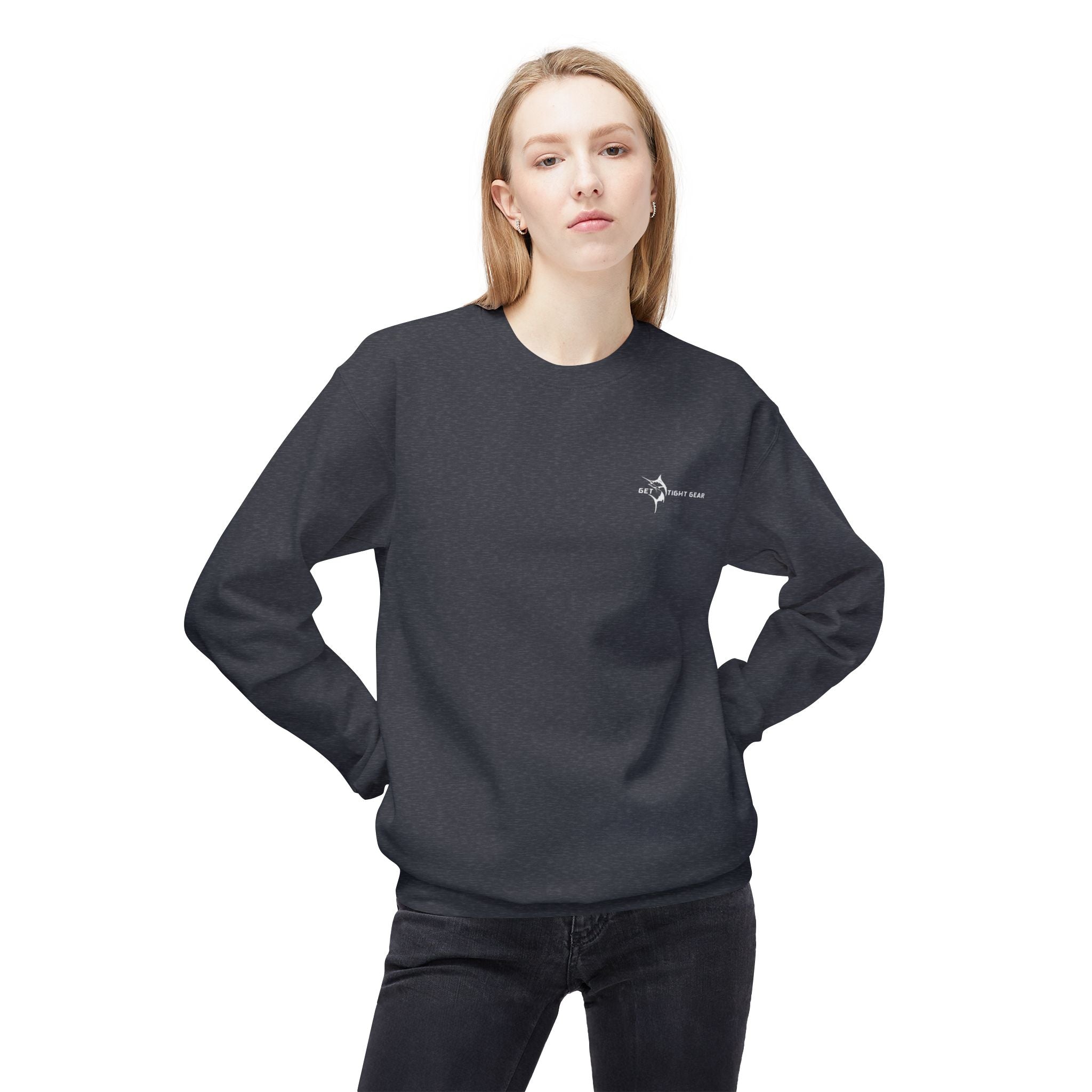 Fishing Enthusiast Crewneck Sweatshirt - 'Born to Fish, Forced to Work' - Get Tight Gear