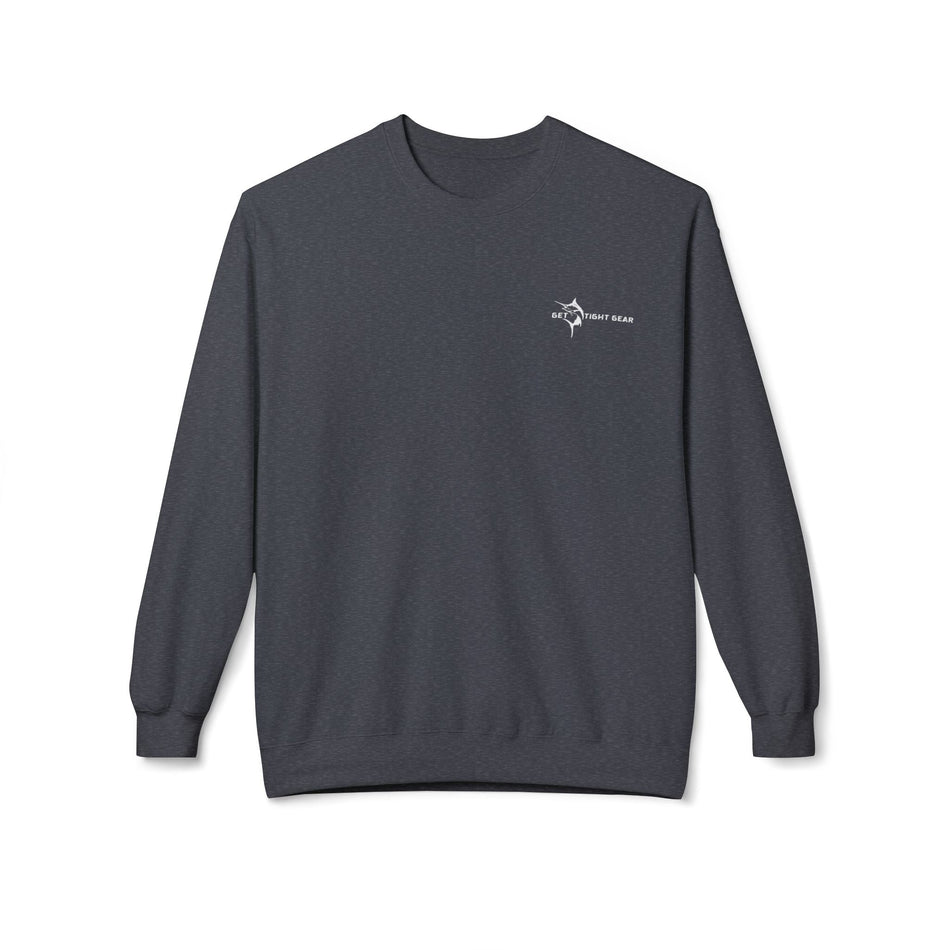 Fishing Enthusiast Crewneck Sweatshirt - 'Born to Fish, Forced to Work' - Get Tight Gear