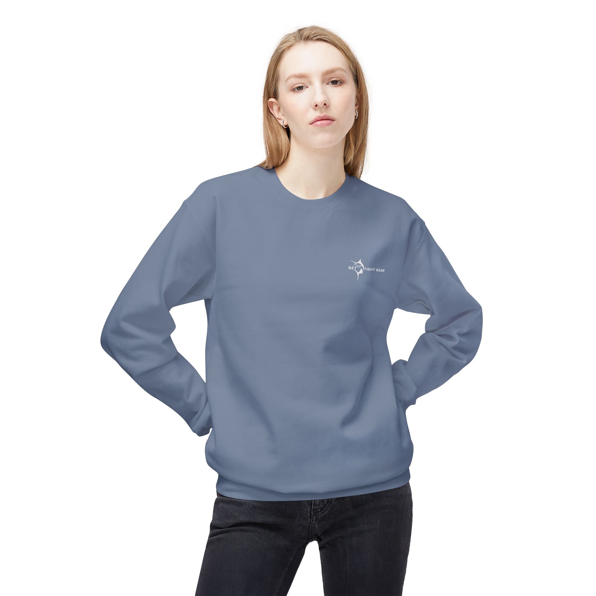 Fishing Enthusiast Crewneck Sweatshirt - 'Born to Fish, Forced to Work' - Get Tight Gear