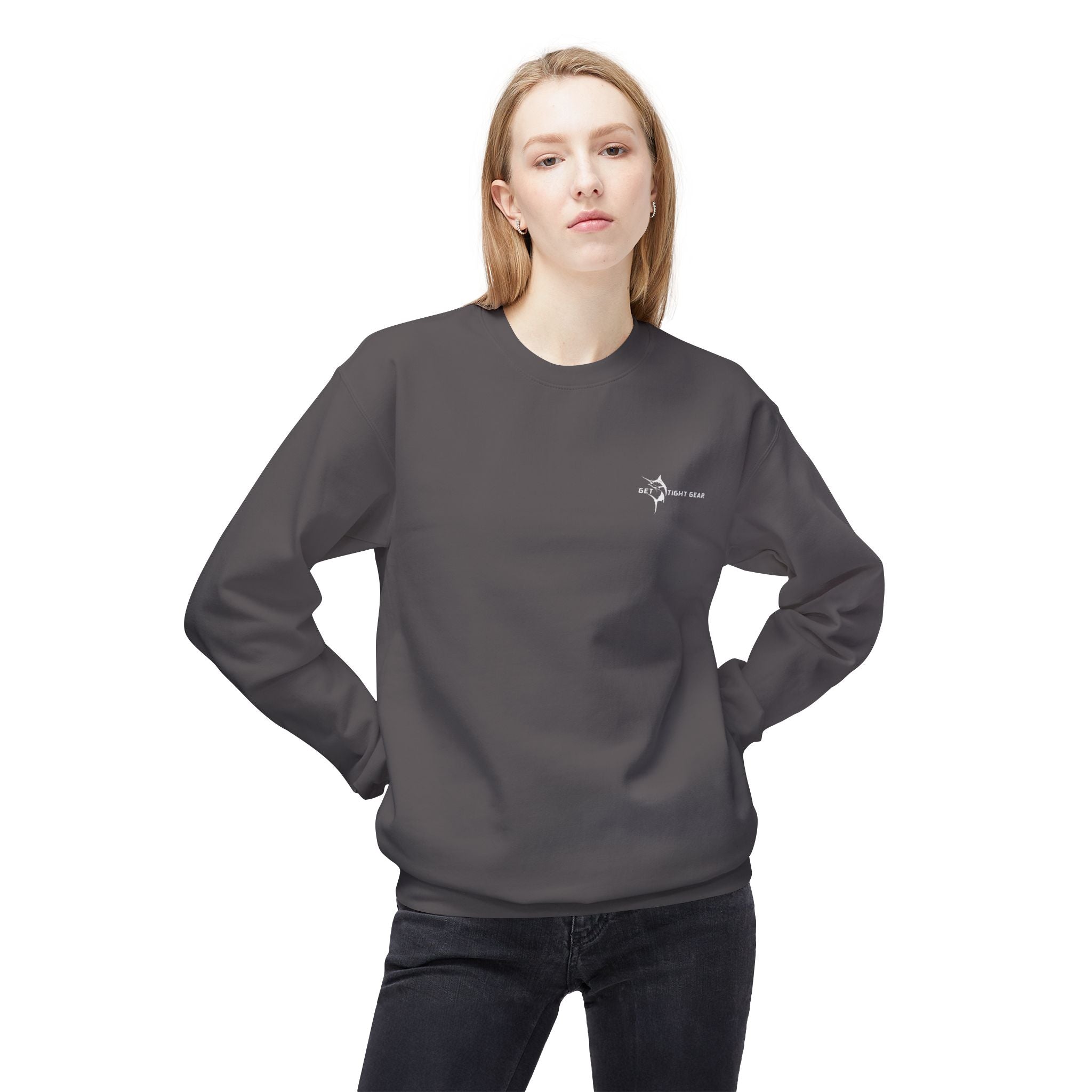 Fishing Enthusiast Crewneck Sweatshirt - 'Born to Fish, Forced to Work' - Get Tight Gear