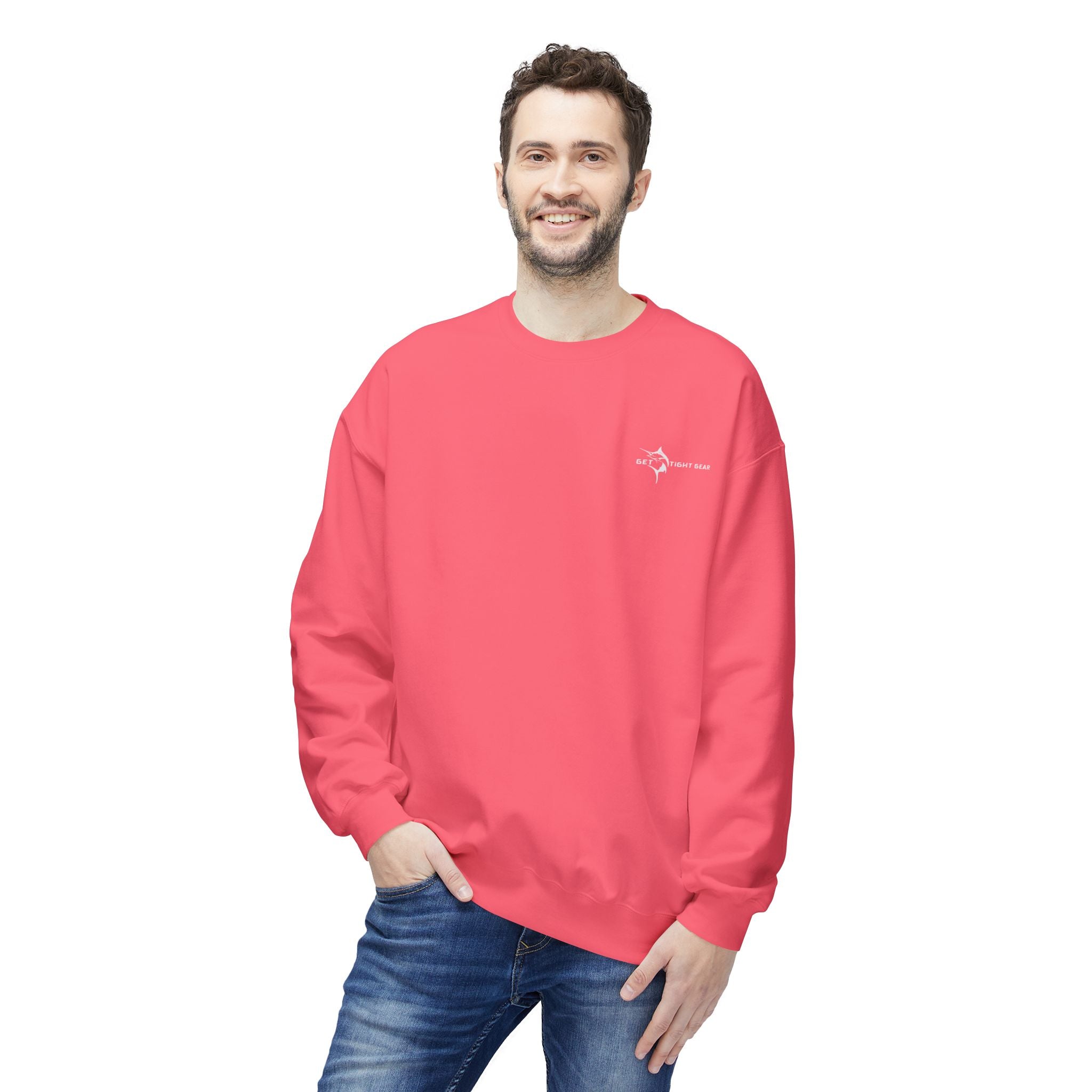 Fishing Enthusiast Crewneck Sweatshirt - 'Born to Fish, Forced to Work' - Get Tight Gear