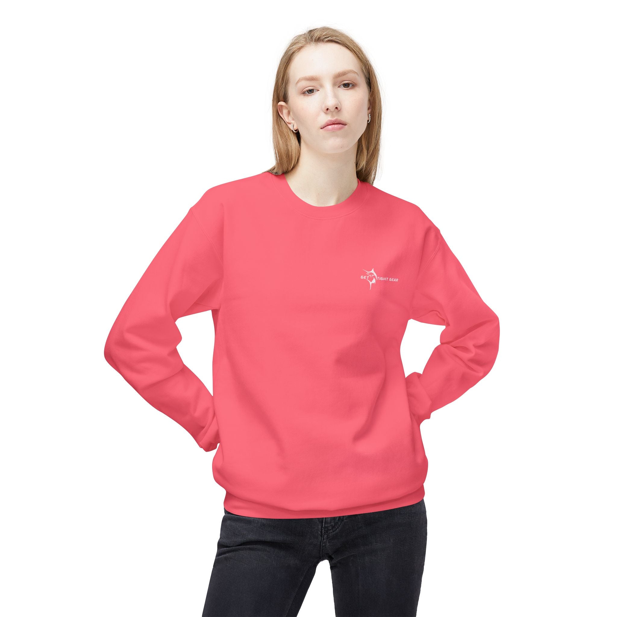 Fishing Enthusiast Crewneck Sweatshirt - 'Born to Fish, Forced to Work' - Get Tight Gear