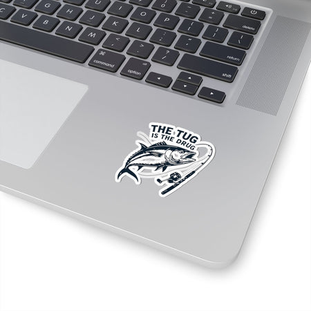 Fishing Enthusiast Kiss - Cut Stickers - "The Tug is The Drug™" Design - Get Tight Gear