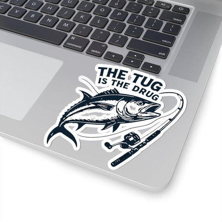Fishing Enthusiast Kiss - Cut Stickers - "The Tug is The Drug™" Design - Get Tight Gear