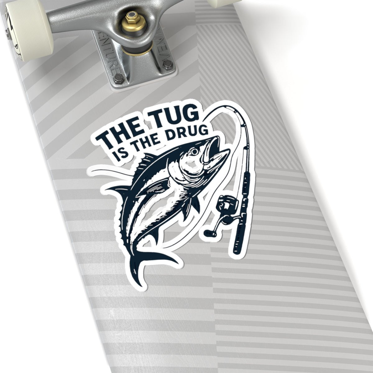 Fishing Enthusiast Kiss - Cut Stickers - "The Tug is The Drug™" Design - Get Tight Gear