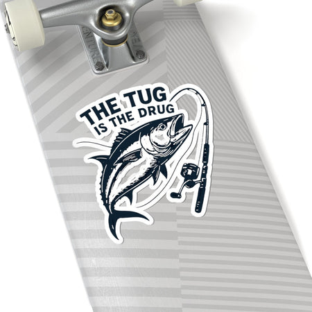 Fishing Enthusiast Kiss - Cut Stickers - "The Tug is The Drug™" Design - Get Tight Gear
