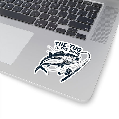 Fishing Enthusiast Kiss - Cut Stickers - "The Tug is The Drug™" Design - Get Tight Gear