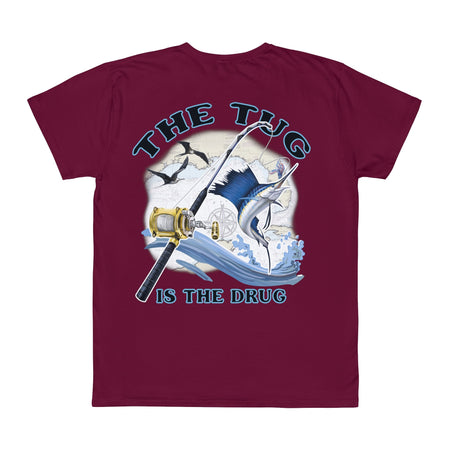Fishing Enthusiast T-Shirt, Casual Gear, Gift for Anglers, Summer Wear, Outdoor Activities, The Tug is the Drug - Get Tight Gear