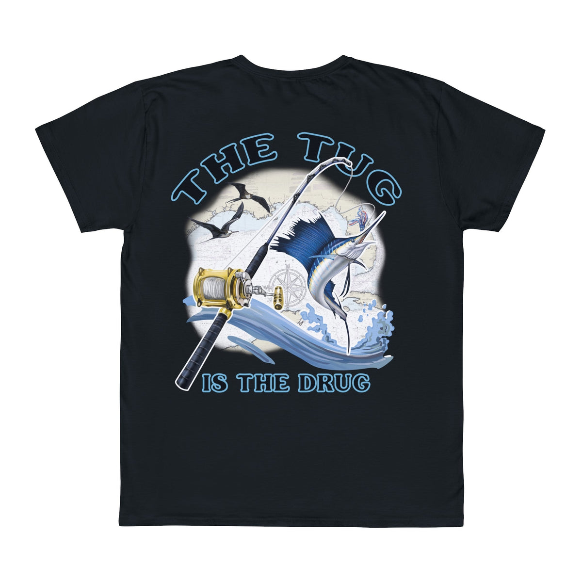 Fishing Enthusiast T-Shirt, Casual Gear, Gift for Anglers, Summer Wear, Outdoor Activities, The Tug is the Drug - Get Tight Gear