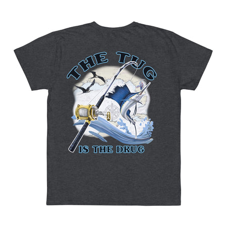 Fishing Enthusiast T-Shirt, Casual Gear, Gift for Anglers, Summer Wear, Outdoor Activities, The Tug is the Drug - Get Tight Gear