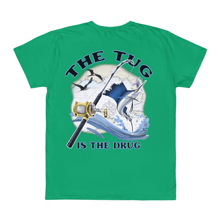 Fishing Enthusiast T-Shirt, Casual Gear, Gift for Anglers, Summer Wear, Outdoor Activities, The Tug is the Drug - Get Tight Gear