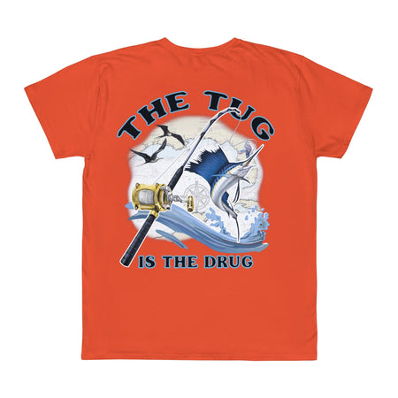 Fishing Enthusiast T-Shirt, Casual Gear, Gift for Anglers, Summer Wear, Outdoor Activities, The Tug is the Drug - Get Tight Gear