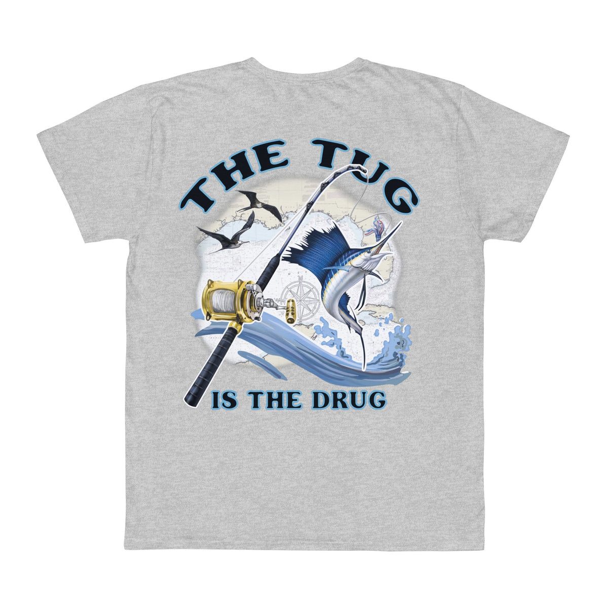 Fishing Enthusiast T-Shirt, Casual Gear, Gift for Anglers, Summer Wear, Outdoor Activities, The Tug is the Drug - Get Tight Gear